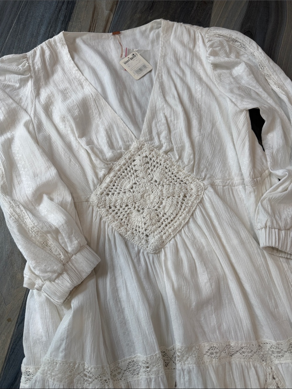 Free people White Crochet-Accent Dress - Picture 2 of 9